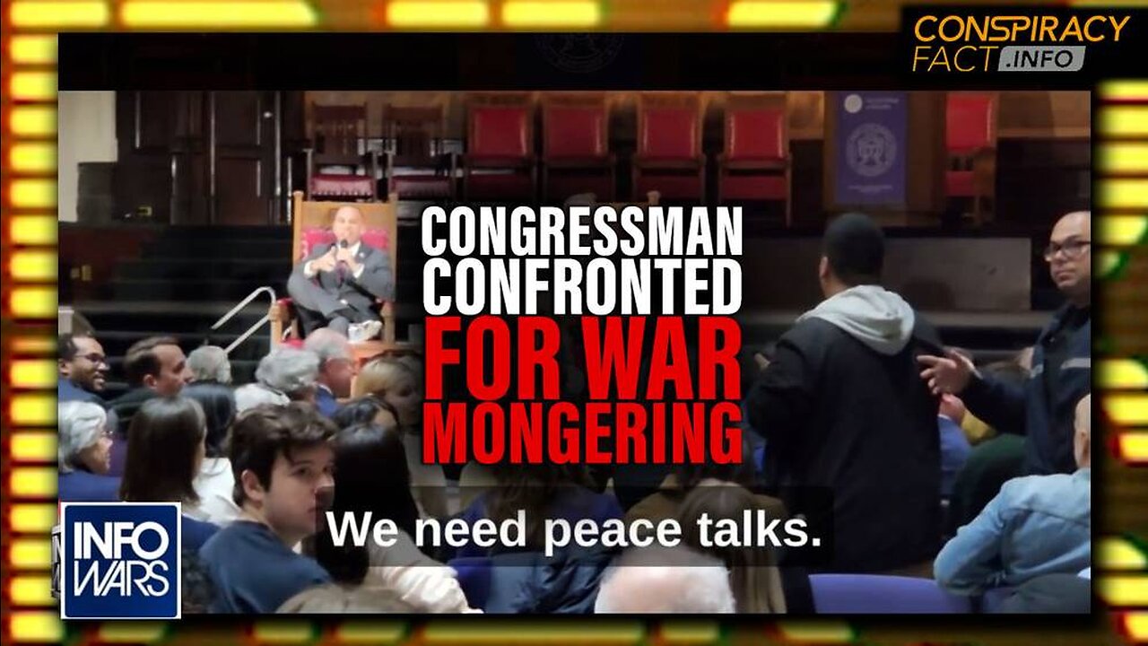 Video Congressman Hakeem Jeffries Confronted About Warmongering At