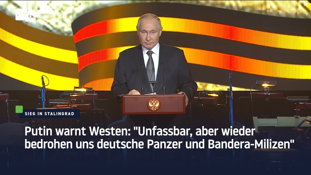 Putin warnt Westen: "Unfassbar, aber wieder bedrohen uns deutsche Panzer und Bandera-Milizen"