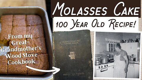 Molasses Cake - Old timey, 100-year-old recipe from the Home Comfort Wood Stove Cookbook!