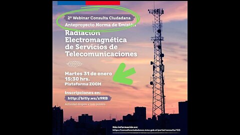 Webinar de "consulta" ciudadana de Ley de emisiones electromagnéticas (ANTENAS TELEFONICAS 5G)