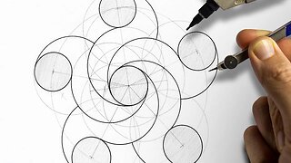 Drawing a humble crop circle ⬟ Geometric process