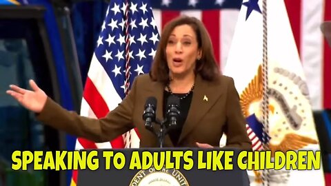 KAMALA HARRIS SPEAKS TO ADULTS like they are CHILDREN about electric school buses with USB outlets