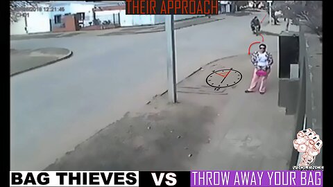 Victim throws away her bag - bag thieves flee | Real Violence For Knowledge
