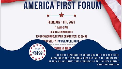 South Carolina America First Forum. An American Citizens & Candidates Forum for Election Integrity sponsored by The America Project