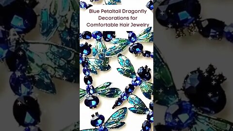 Dragonfly embellishment for comfortable hair jewelry