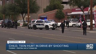 Child, teen hurt in drive-by shooting