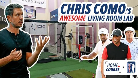 Top Ranked Golf Coach Chris Como’s Living Room Lab | Home Course w/ PGA Memes