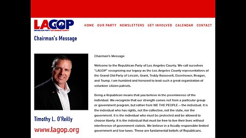Los Angeles GOP chairman Timothy L. O’Reilly speak at Victory Elephant Breakfast