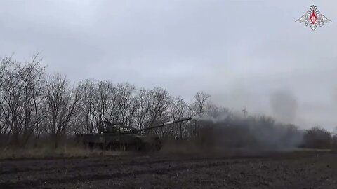 Russian tank crews in combat action within special military operation
