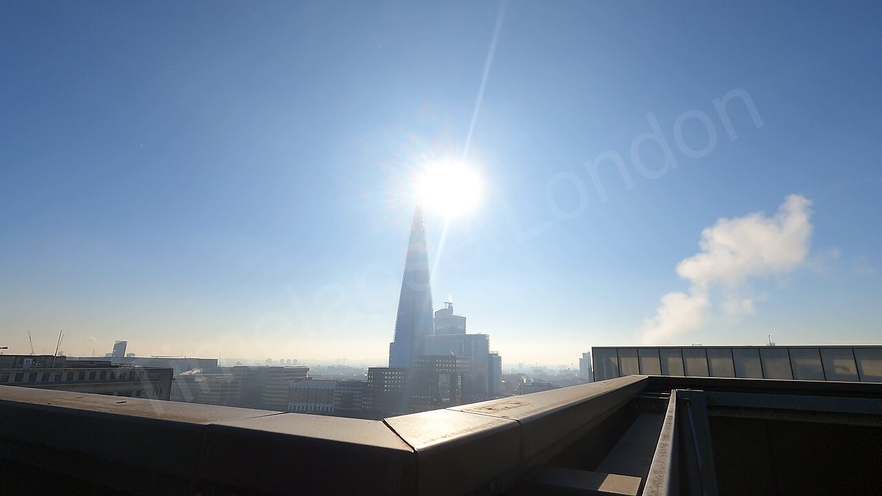 The Shard with rolling fog, February 2023