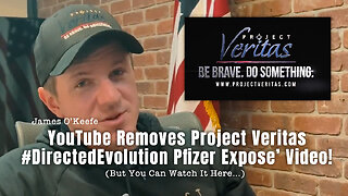 YouTube Removes Project Veritas #DirectedEvolution Pfizer Expose' Video! (But You Can Watch It Here)