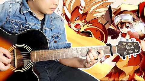 anime guitar player boy