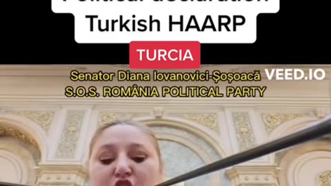 Senator Diana Lovanovici speaking in the Parliament of Romania about the using of HAARP technology in Turkey!