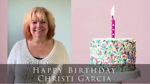 Happy birthday to Christi