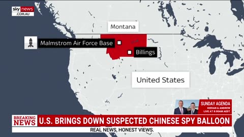 US brings down suspected Chinese spy balloon