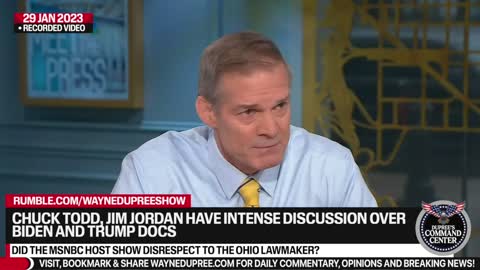 Chuck Todd, Jim Jordan Have Tense Back And Forth Over Double Standards
