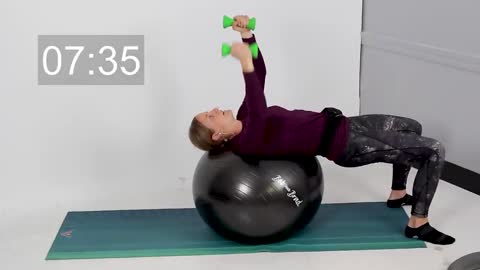 Upper Body Exercise Ball Workout- Workout with Jordan