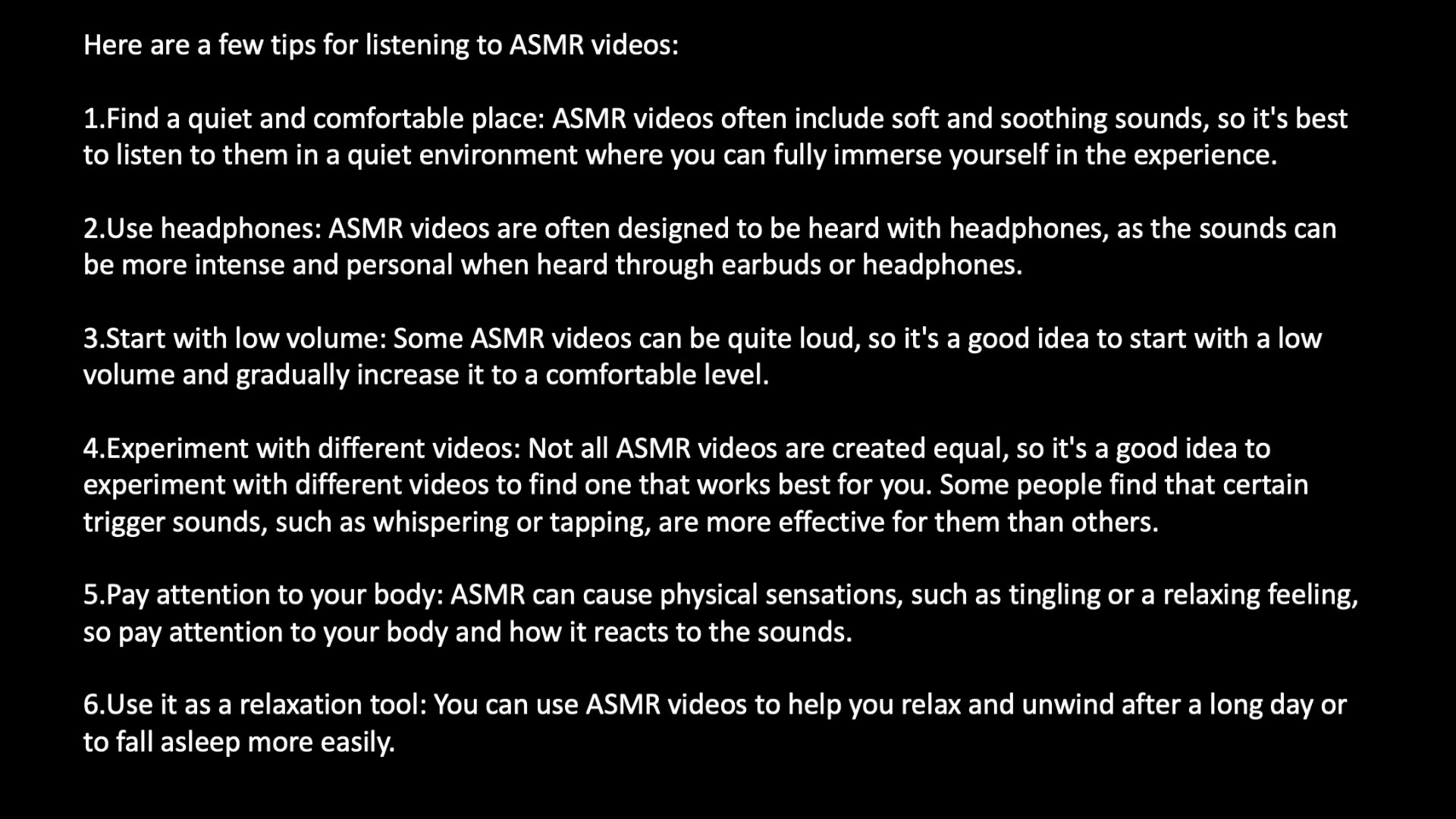 What are ASMR videos and how do I use them?