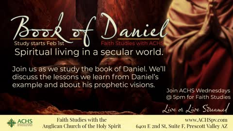 "Book of Daniel" Faith Study ad for ACHS