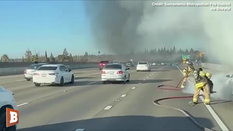 Tesla Engulfed in Flames After Battery "Spontaneously Caught Fire”