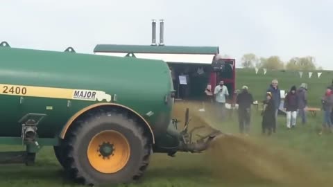 Farmer Sprays Stinky Surprise Around Trespassing Protesters