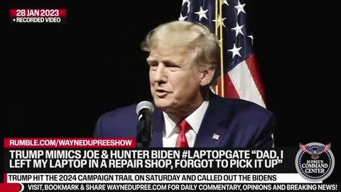 Trump mimics Joe & Hunter Biden #LaptopGATE Conversation