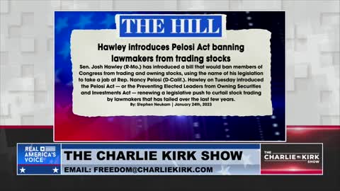 Sen. Josh Hawley Introduces the Pelosi Act- How it Will Ban Lawmakers From Trading Stocks