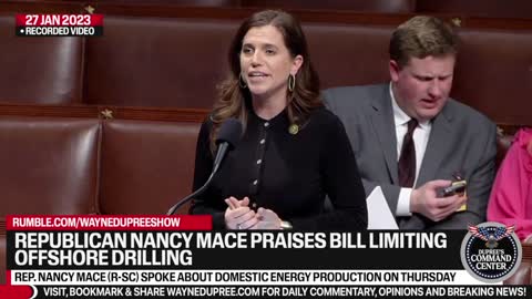 Nancy Mace Praises Bill Limiting Offshore Drilling