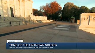 Visitors welcome on Tomb of Unknown Soldier plaza today