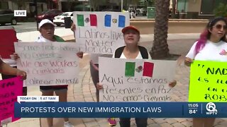 Protests held to oppose new Florida immigration laws