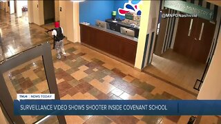 Surveillance video shows shooter inside Nashville school