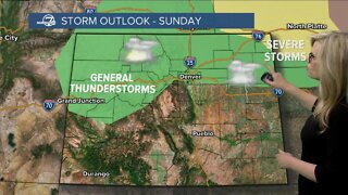 Cooler air moving in, chances for rain