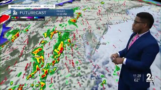 WMAR-2 News Patrick Pete forecasts rain at week's end