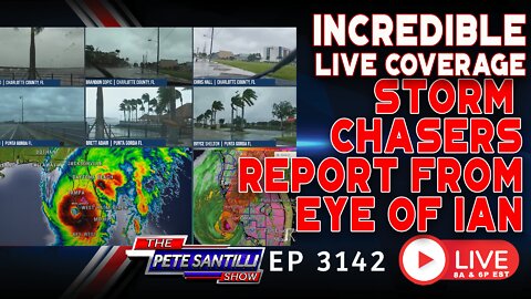 INCREDIBLE LIVE FOOTAGE - STORM CHASER STREAM LIVE FROM EYE OF IAN | EP 3142-6PM