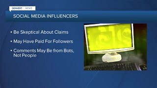 Warning about social media influencers posts