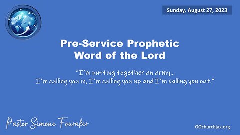 Pre-Service Prophetic Word of the Lord