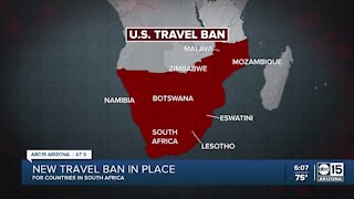 New travel ban in place due to omicron variant