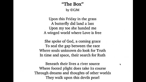 A Reading of "The Box" - A Poem by Carol Mudgett
