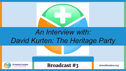 UK Medical Freedom Alliance: Broadcast #3 - Interview With - David Kurten, The Heritage Party