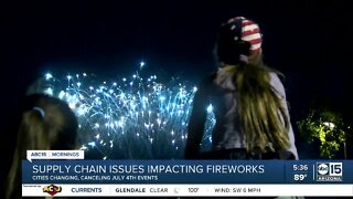 Supply chain issues impacting fireworks plans this year