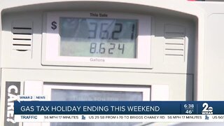Gas tax holiday ends this weekend