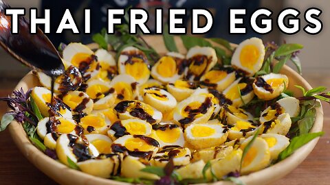 Thai Fried Duck Eggs | Street Food with Senpai Kai