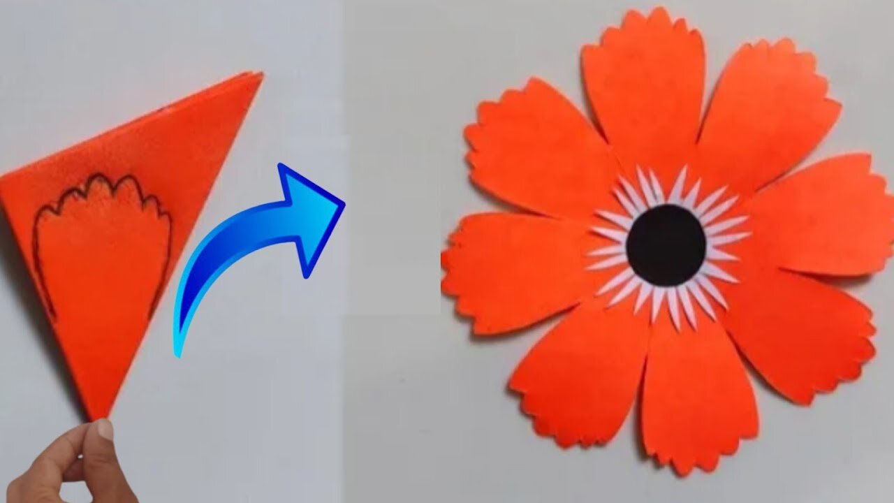 how-to-make-paper-flower-craft-easy-beautiful-paper-flower-making