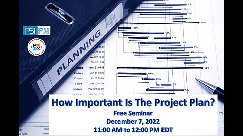 How important is the project plan?