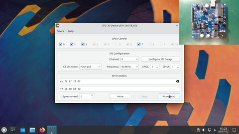 CP2130 Commander: Demonstração da versão 2.1 no Kubuntu 22.04 LTS