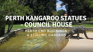 Perth Kangaroo Statues Outside Council House