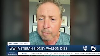 WWII veteran Sidney Walton dies