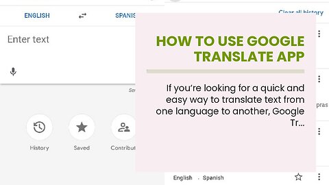 How to use Google translate app