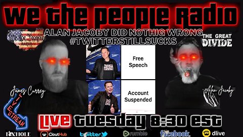 We The People Radio LIVE 5/23/2023 Twitter Purge 2.0 & More Non-White White Supremacy