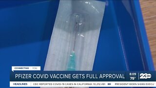 Pfizer COVID vaccine gets full approval